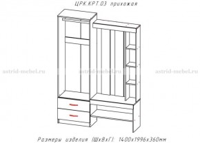 КРИТ-3 Прихожая (Анкор темный/Анкор белый) в Можге - mozhga.mebel24.online | фото 2