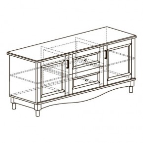ПРОВАНС 423 Тумба под ТВ  (сосна белая) в Можге - mozhga.mebel24.online | фото 2