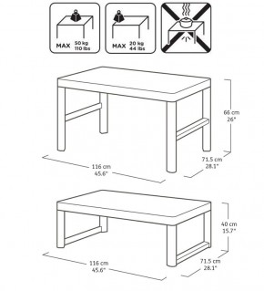 Раскладной стол Лион с регулируемой высотой столешницы (Lyon rattan table) графит (h400/650) в Можге - mozhga.mebel24.online | фото 4