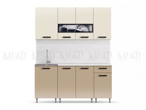 РИО-2 ЛДСП Кухонный гарнитур 1,7 м (Бежевый/Капучино) в Можге - mozhga.mebel24.online | фото