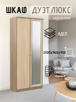 Шкаф 2-х створчатый Дуэт Люкс с зеркалом в Можге - mozhga.mebel24.online | фото 4