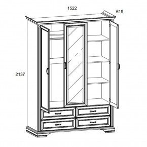 Шкаф 3D4S Z, MONAKO, цвет Сосна винтаж в Можге - mozhga.mebel24.online | фото