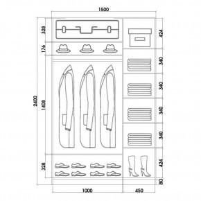 Шкаф-купе ХИТ 24-15-22 (620) в Можге - mozhga.mebel24.online | фото 3
