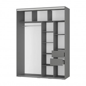 Шкаф-купе Крафт-6 1.6 м ШКК-06 (графит) в Можге - mozhga.mebel24.online | фото 2