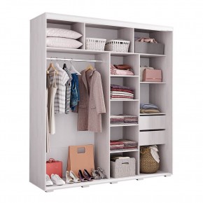 Шкаф-купе Крафт-6 1.6 м ШКК-06 (ясень белый) в Можге - mozhga.mebel24.online | фото 2