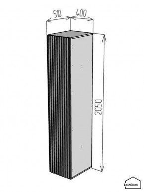 Шкаф Linnea MHR-1 2050х400х510 (Белый-М 11.1.2) в Можге - mozhga.mebel24.online | фото 2