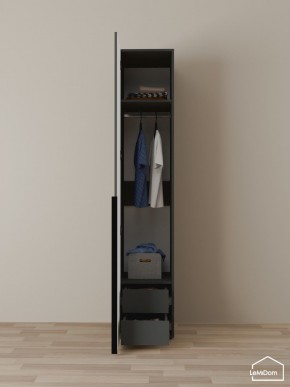 Шкаф Linnea MHR-1-3 2050х400х510 (Графит-М 11.1.25) в Можге - mozhga.mebel24.online | фото 6