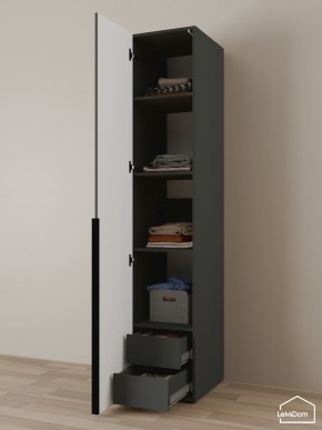 Шкаф Linnea MHR-1-4 2050х400х510 (Графит-М 11.1.25) в Можге - mozhga.mebel24.online | фото 6