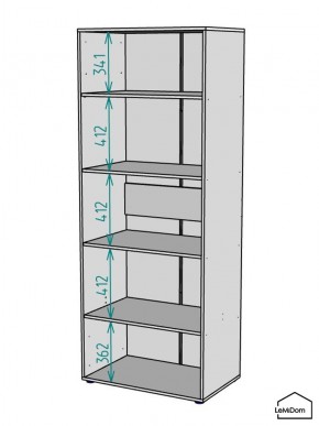 Шкаф Linnea MHR-2-2 2050х800х510 (Графит-М 11.1.25) в Можге - mozhga.mebel24.online | фото 3