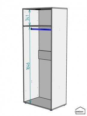 Шкаф Linnea MHR-2PO 2050х800х510 (Белый-М 11.1.2) в Можге - mozhga.mebel24.online | фото 3