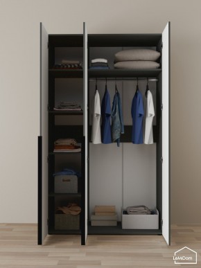 Шкаф Linnea MHR-3-1 2050х1200х510 (Графит-М 11.1.25) в Можге - mozhga.mebel24.online | фото 4