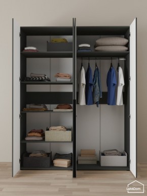 Шкаф Linnea MHR-4-1 2050х1600х510 (Графит-М 11.1.25) в Можге - mozhga.mebel24.online | фото 4