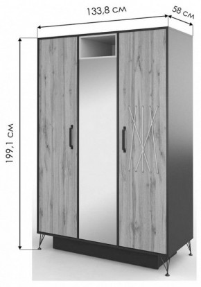 Шкаф платяной Нобира в Можге - mozhga.mebel24.online | фото 3