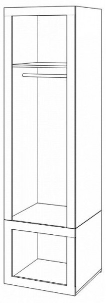 Шкаф платяной Toivo ТОЙ ШК 60/60 Д в Можге - mozhga.mebel24.online | фото 2
