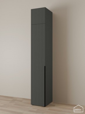 Шкаф с антресолью Linnea MHR-1A-2 2450х400х510 (Графит-М 11.1.25) в Можге - mozhga.mebel24.online | фото