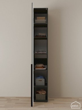 Шкаф с антресолью Linnea MHR-1A-2 2450х400х510 (Графит-М 11.1.25) в Можге - mozhga.mebel24.online | фото 4