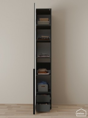 Шкаф с антресолью Linnea MHR-1A-4 2450х400х510 (Графит-М 11.1.25) в Можге - mozhga.mebel24.online | фото 4
