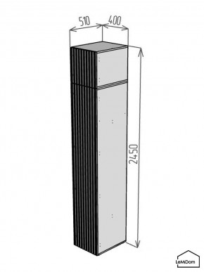 Шкаф с антресолью Linnea MHR-1POA-2 2450х400х510 (Белый-М 11.1.2) в Можге - mozhga.mebel24.online | фото 2