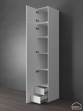 Шкаф с антресолью Linnea MHR-1POA-4 2450х400х510 (Белый-М 11.1.1) в Можге - mozhga.mebel24.online | фото 5