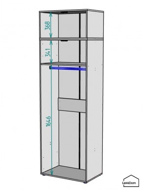 Шкаф с антресолью Linnea MHR-2A-1 2450х800х510 (ДВ-М 11.1.25) в Можге - mozhga.mebel24.online | фото 3