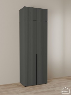 Шкаф с антресолью Linnea MHR-2A-1 2450х800х510 (Графит-М 11.1.25) в Можге - mozhga.mebel24.online | фото