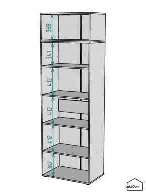 Шкаф с антресолью Linnea MHR-2A-2 2450х800х510 (Белый-М 11.1.1) в Можге - mozhga.mebel24.online | фото 3
