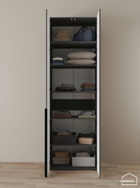 Шкаф с антресолью Linnea MHR-2A-2 2450х800х510 (Графит-М 11.1.25) в Можге - mozhga.mebel24.online | фото 4