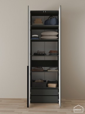 Шкаф с антресолью Linnea MHR-2A-3 2450х800х510 (Графит-М 11.1.25) в Можге - mozhga.mebel24.online | фото 5