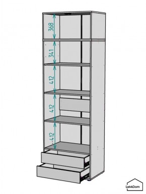 Шкаф с антресолью Linnea MHR-2A-4 2450х800х510 (Белый-М 11.1.1) в Можге - mozhga.mebel24.online | фото 3