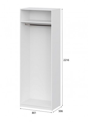 Шкаф ШК-5 (800) Белый текстурный в Можге - mozhga.mebel24.online | фото 4