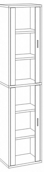 Шкаф-витрина Домино СУ(ш1в2)+2ФС в Можге - mozhga.mebel24.online | фото 3
