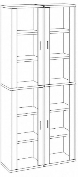 Шкаф-витрина Домино СУ(ш2в2)+4ФС в Можге - mozhga.mebel24.online | фото 3