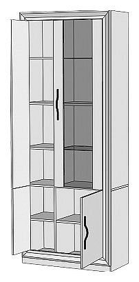 Шкаф-витрина Нобиле ШВтВ-ФСД-ФГК в Можге - mozhga.mebel24.online | фото 2