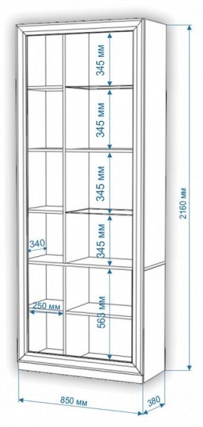 Шкаф-витрина Нобиле ШВтВ-ФСД-ФГК в Можге - mozhga.mebel24.online | фото 3
