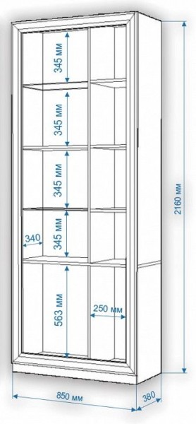 Шкаф-витрина Нобиле ШВтВ-ФСД-ФГК в Можге - mozhga.mebel24.online | фото 3