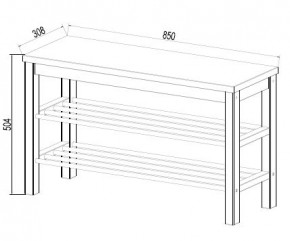 Скамья 85х50 Кантри для обуви белая в Можге - mozhga.mebel24.online | фото 3