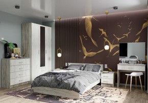 Спальня Гармония Дуб крафт серый/Дуб крафт белый в Можге - mozhga.mebel24.online | фото 1