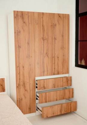 Спальный гарнитур Парус (Белый/Дуб Вотан) модульный в Можге - mozhga.mebel24.online | фото 25