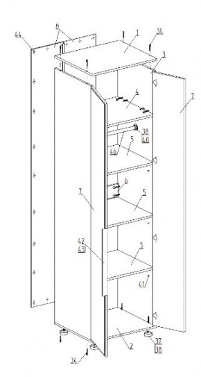 Спальный гарнитур "Лео" (модульный) в Можге - mozhga.mebel24.online | фото 11