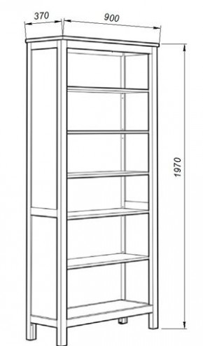 Стеллаж 00 Кантри, массив сосны, цвет белый в Можге - mozhga.mebel24.online | фото 3
