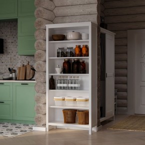 Стеллаж 00 Кантри, массив сосны, цвет белый в Можге - mozhga.mebel24.online | фото 4