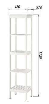 Стеллаж 420 Кантри, массив сосны, цвет белый в Можге - mozhga.mebel24.online | фото 3