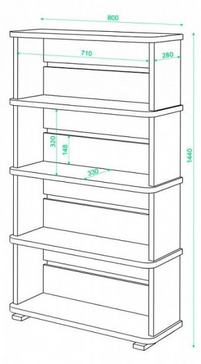 Стеллаж Б-25/4 в Можге - mozhga.mebel24.online | фото 2