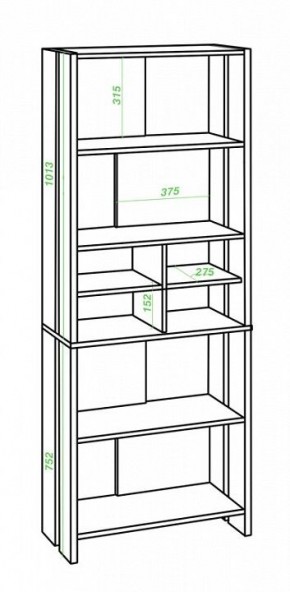 Стеллаж Домино Lite СТЛ-ОВХ в Можге - mozhga.mebel24.online | фото 2