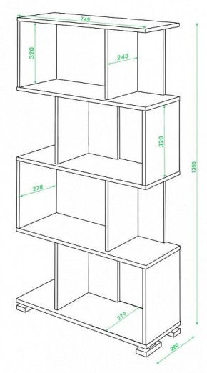 Стеллаж Домино нельсон СЛ-5-4 в Можге - mozhga.mebel24.online | фото 2