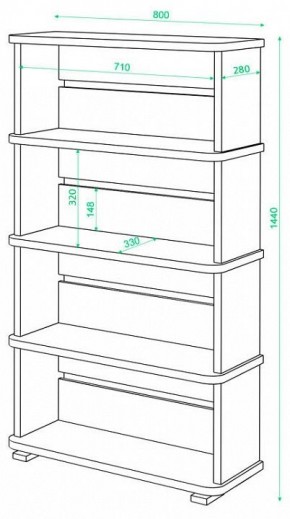 Стеллаж Домино СБ-25/4 в Можге - mozhga.mebel24.online | фото 2