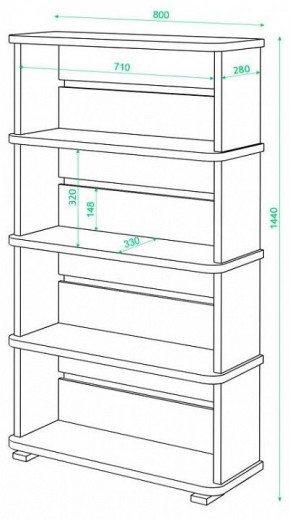 Стеллаж Домино СБ-25/4 в Можге - mozhga.mebel24.online | фото 3