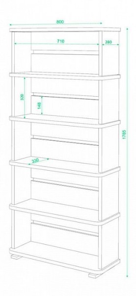 Стеллаж Домино СБ-25/5 в Можге - mozhga.mebel24.online | фото 2