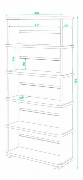 Стеллаж Домино СБ-25/5 в Можге - mozhga.mebel24.online | фото 3