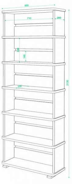 Стеллаж Домино СБ-25/6 в Можге - mozhga.mebel24.online | фото 2